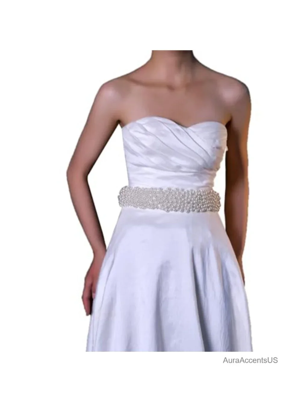 Handmade Pearl Wedding Bridal Belt Sash Dress Accessory